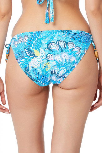 OAHU TEAL String Tie Side Hipster Bikini Bottom