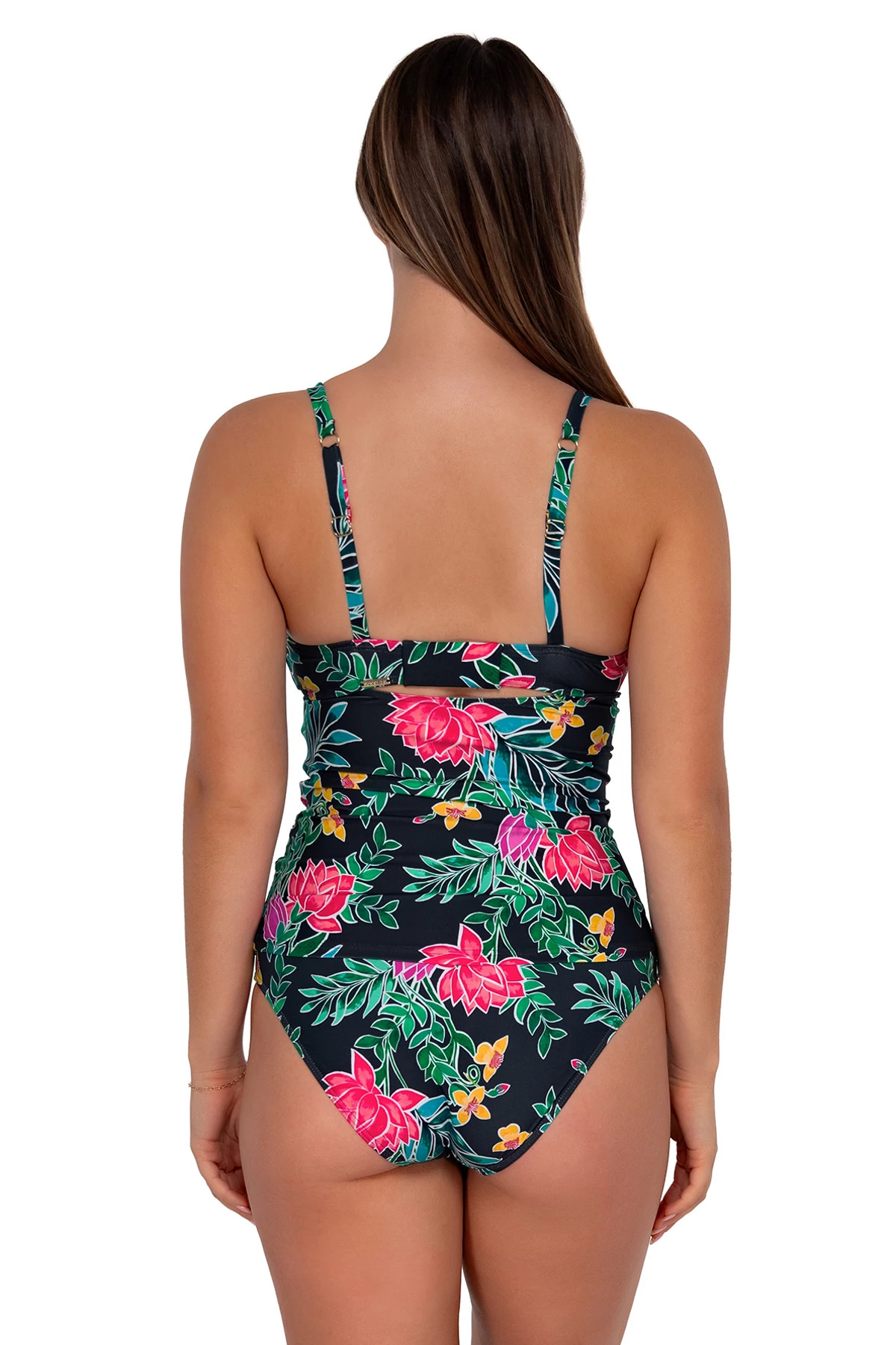 TWILIGHT BLOOMS Serena Underwire Tankini Top (D+ Cup) image number 3