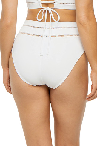 WHITE Quinn High Waist Bikini Bottom
