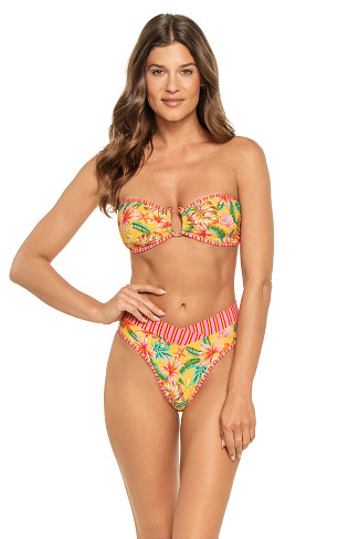 WARM TROPICS Sorrento Tropical Bandeau Bikini Top