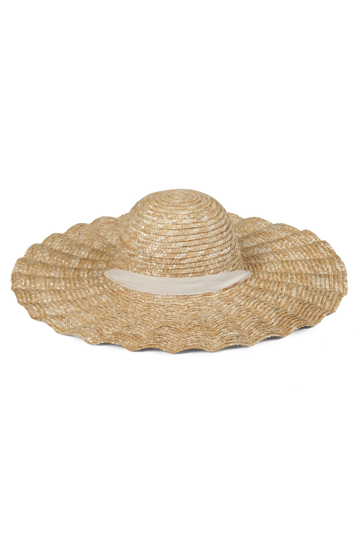 NATURAL Scalloped Dolce Sun Hat image number 1