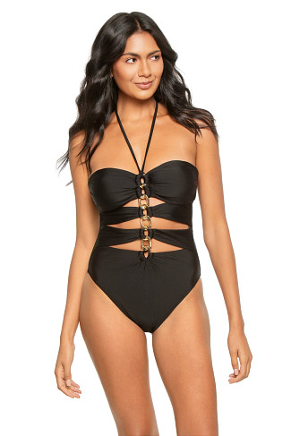 BLACK Opus Chain Cut Out One Piece Swimsuit