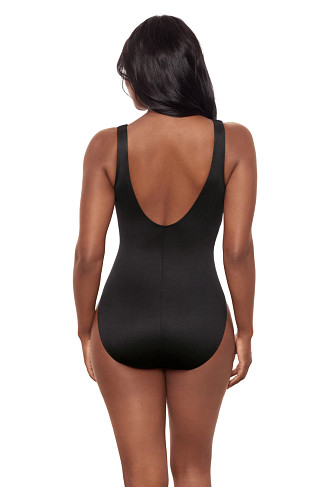 BLACK Zipt One Piece Swimsuit