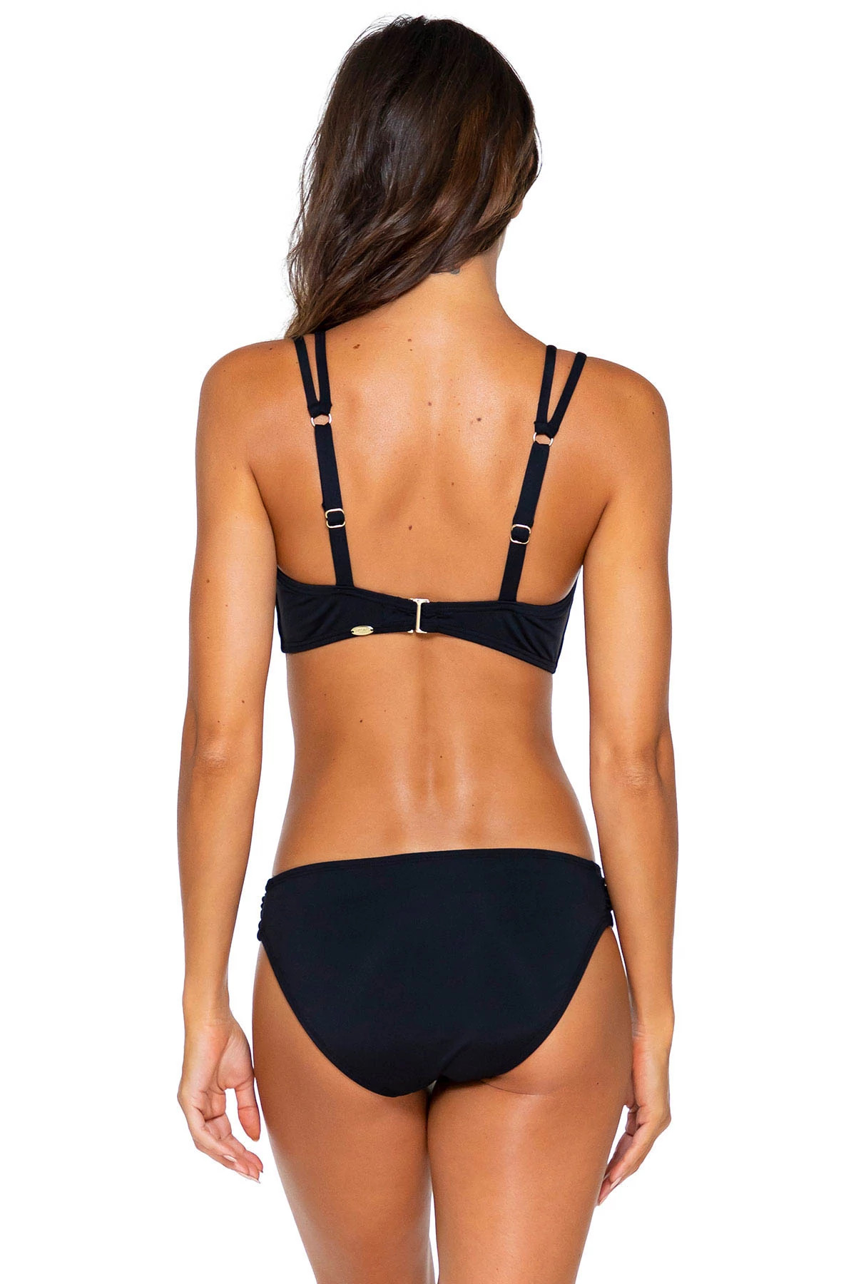 BLACK Taylor Underwire Bralette Bikini Top (D+ Cup) image number 2