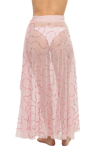 BLUSH Parra Sequin Wrap Maxi Skirt