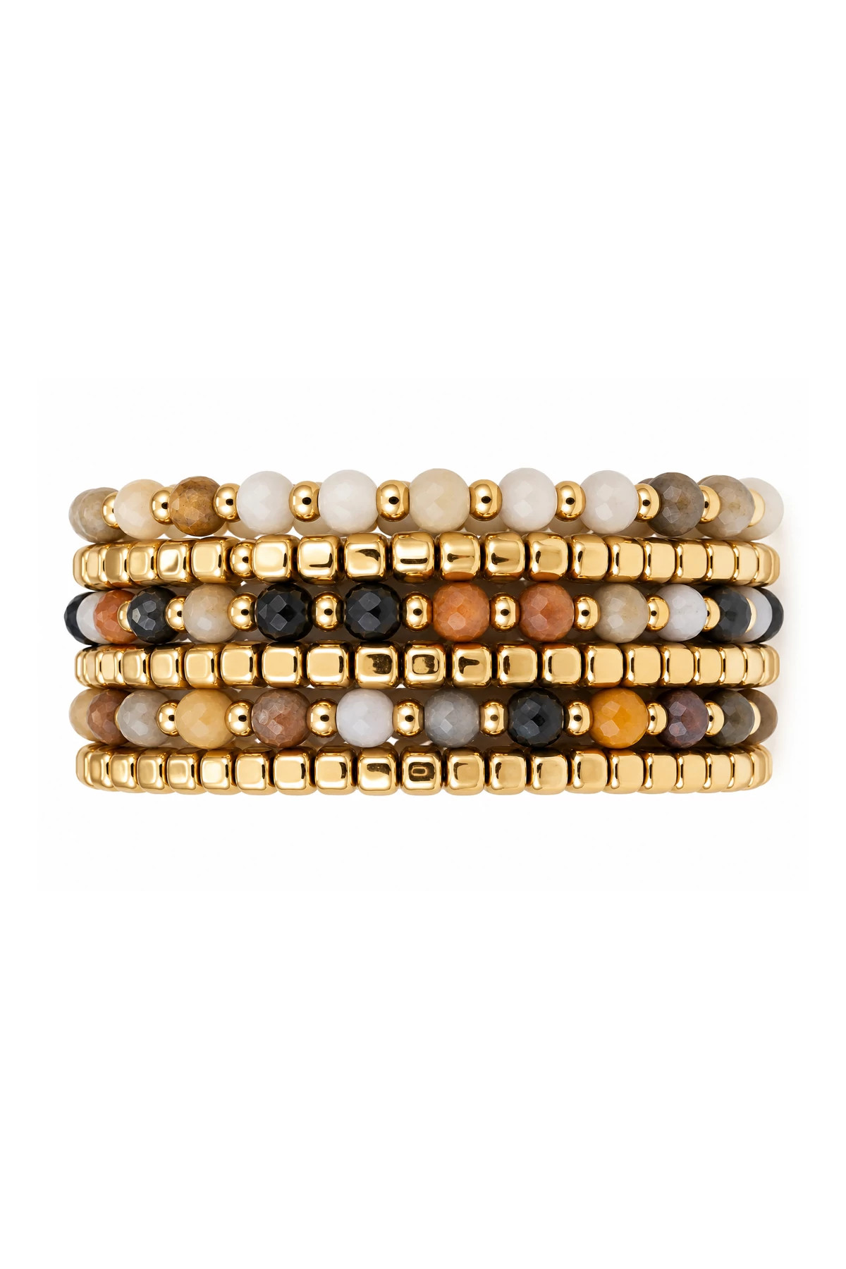 MULTI Multicolor Bead Stacking Bracelet Set image number 1