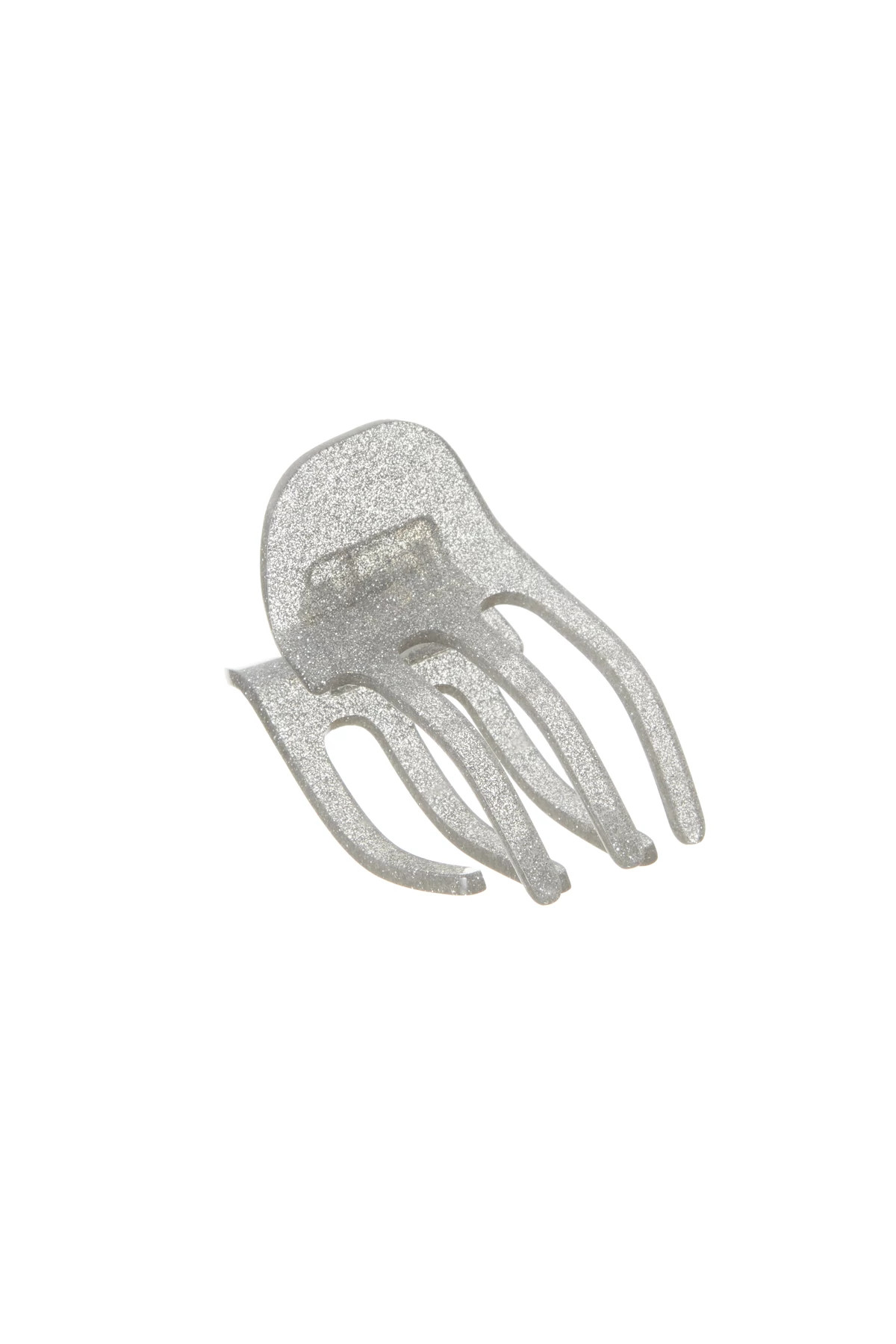 SILVER Small Metallic Hair Clip image number 1