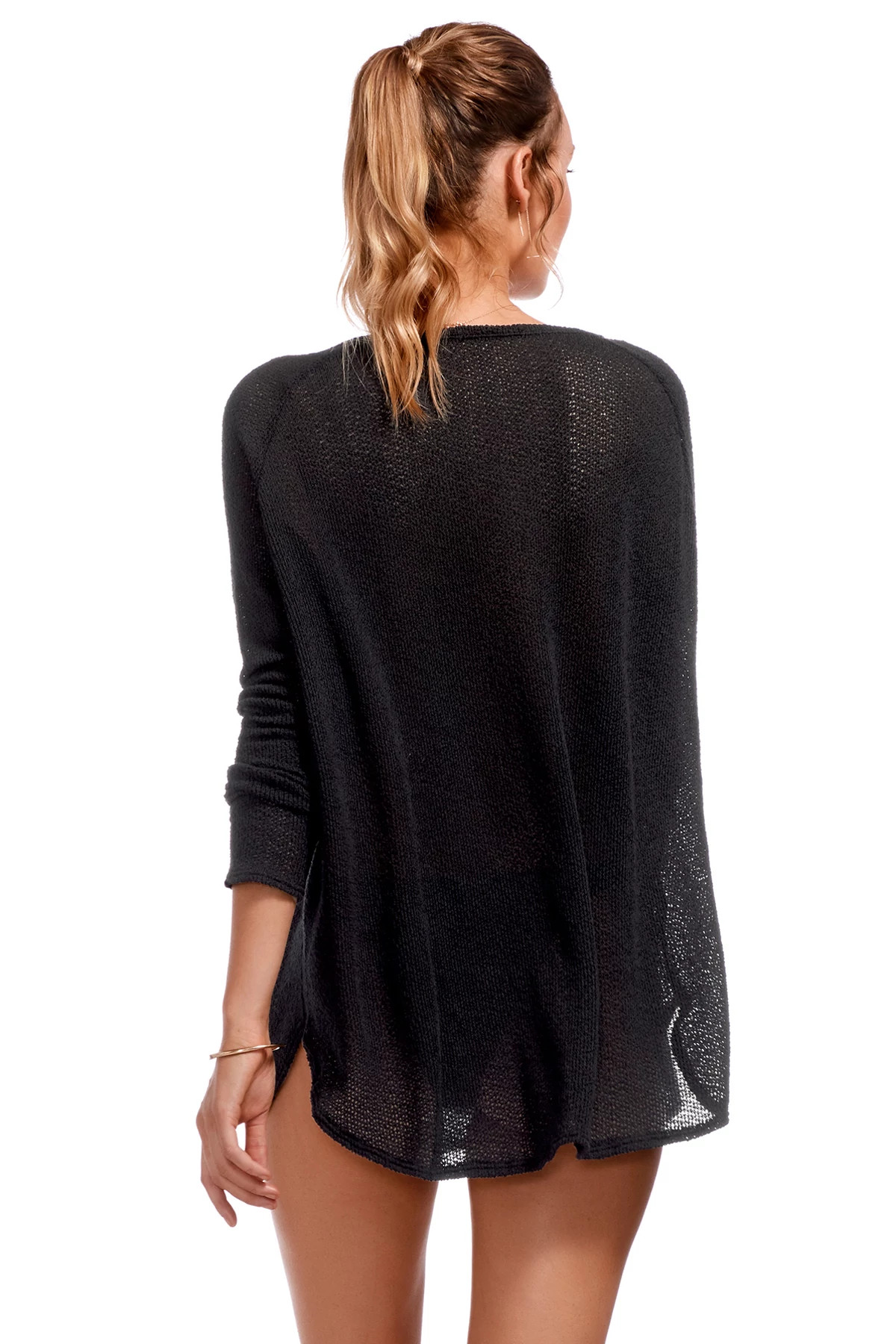 BLACK Drifter Beach Sweater Tunic image number 2