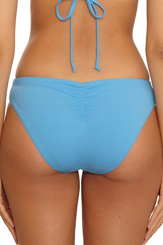 SKY BLUE Adela Ruched Hipster Bikini Bottom