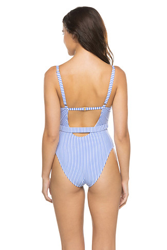 BLUE JEAN/WHITE The Danielle One Piece Swimsuit