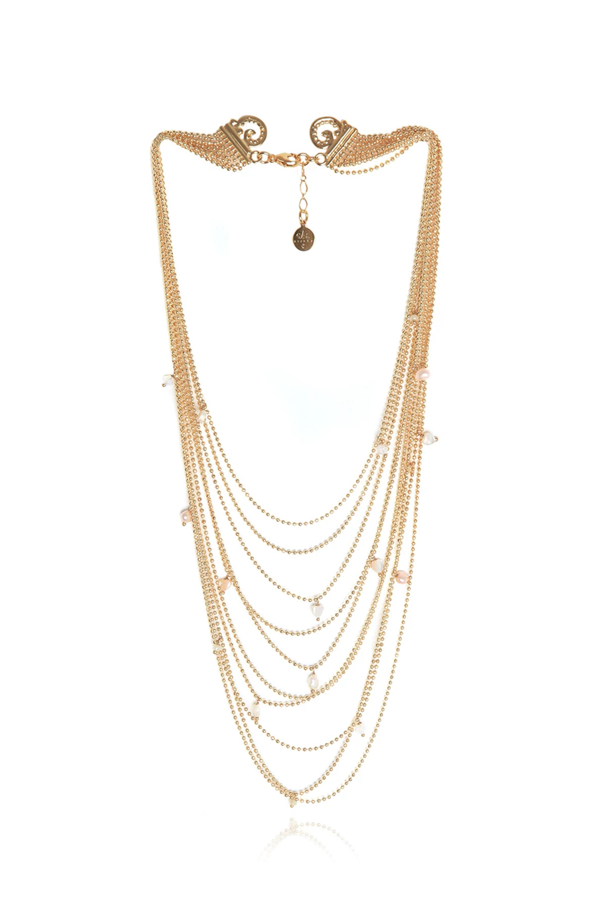 240 GOLD Romeo Pearl Necklace image number 1