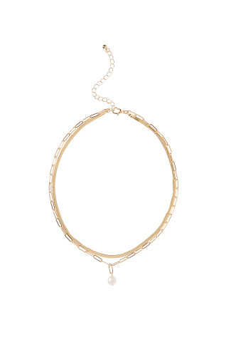 GOLD Double Chain Necklace