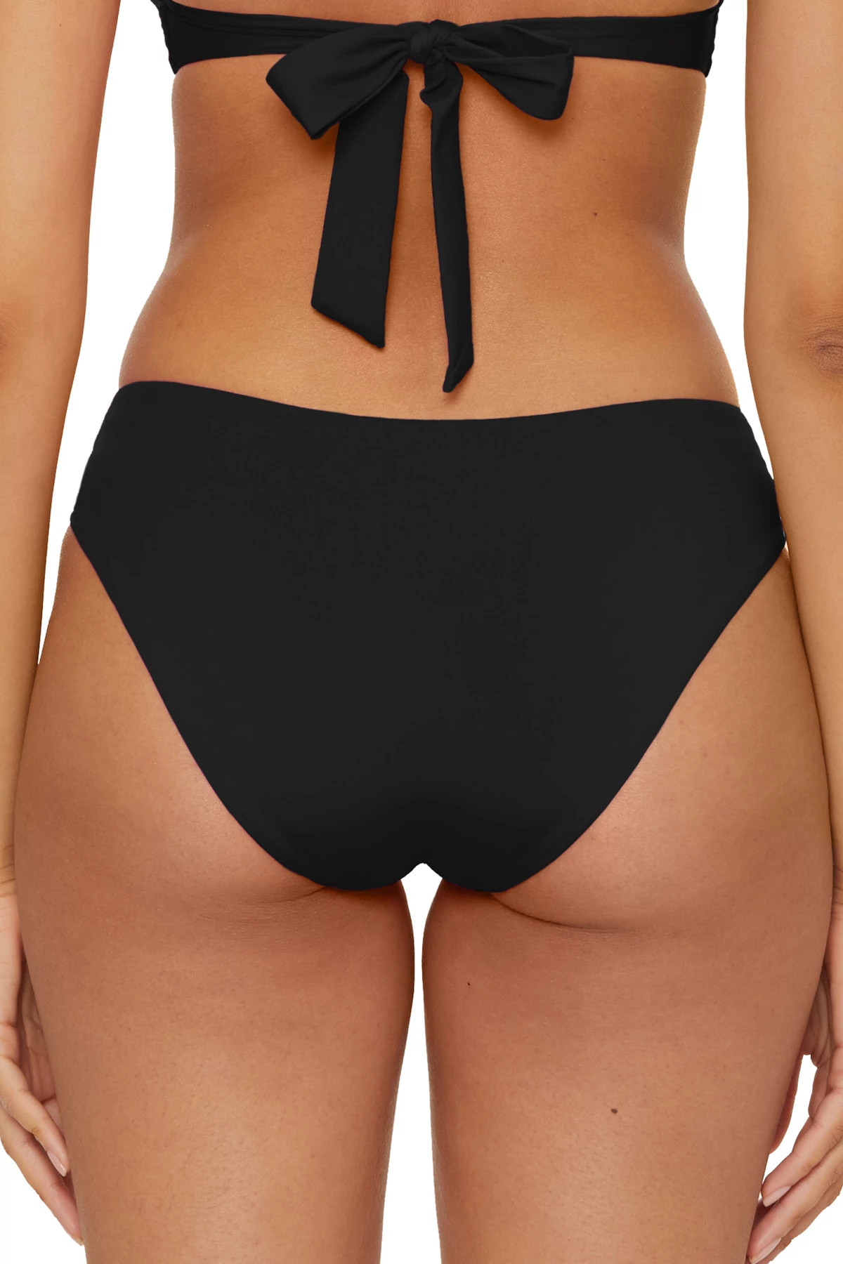 BLACK Gracie Tab Side Hipster Bikini Bottom image number 2