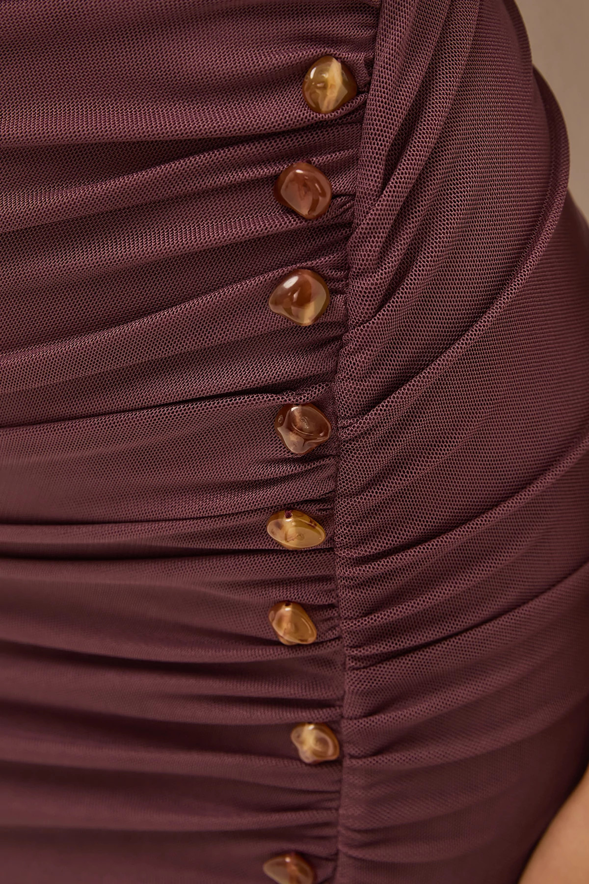 PURPLE Nolan Mesh Midi Dress image number 4