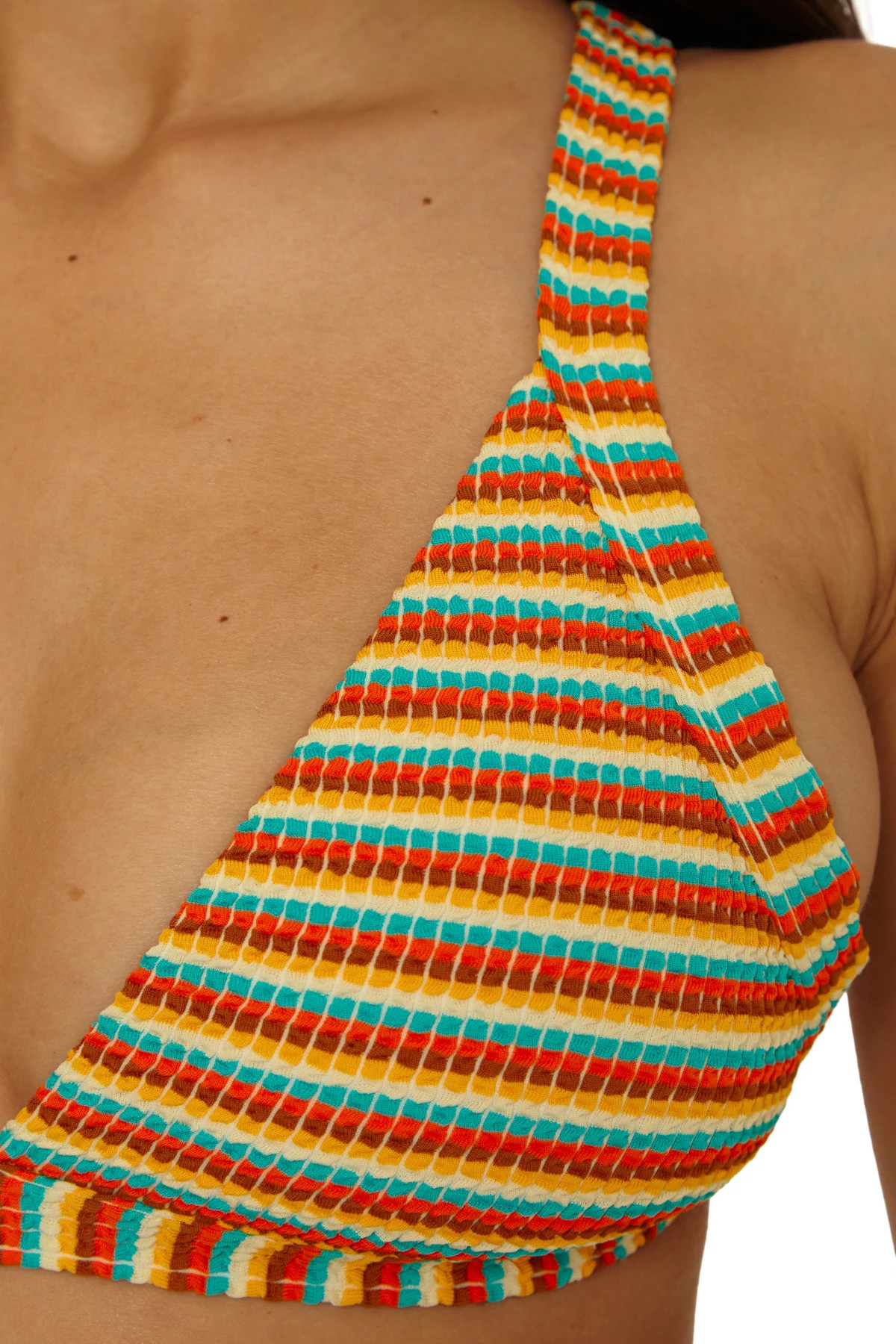 MULTI Ocean Wave Triangle Bikini Top image number 5