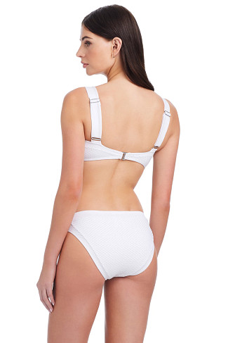 BRIGHT WHITE Metallic Bralette Bikini Top