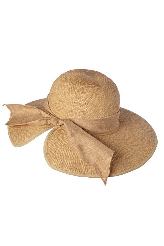NATURAL Ribbon Trim Sun Hat