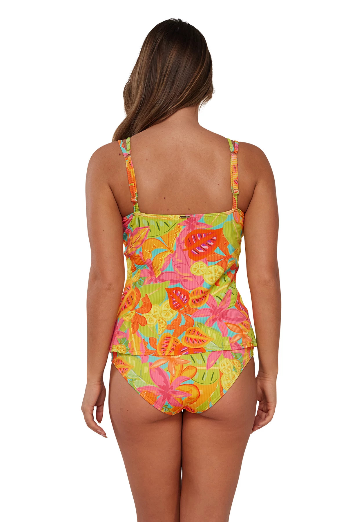 CITRUS GROVE SANDBAR RIB Taylor Underwire Tankini Top (D+ Cup) image number 2