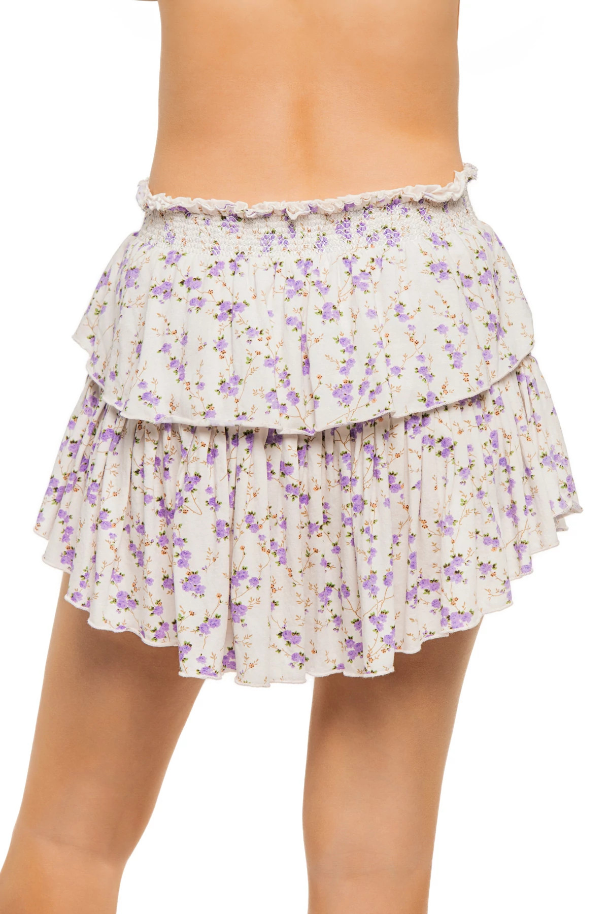 DUSTY LAVENDER Ruffle Mini Skirt image number 2