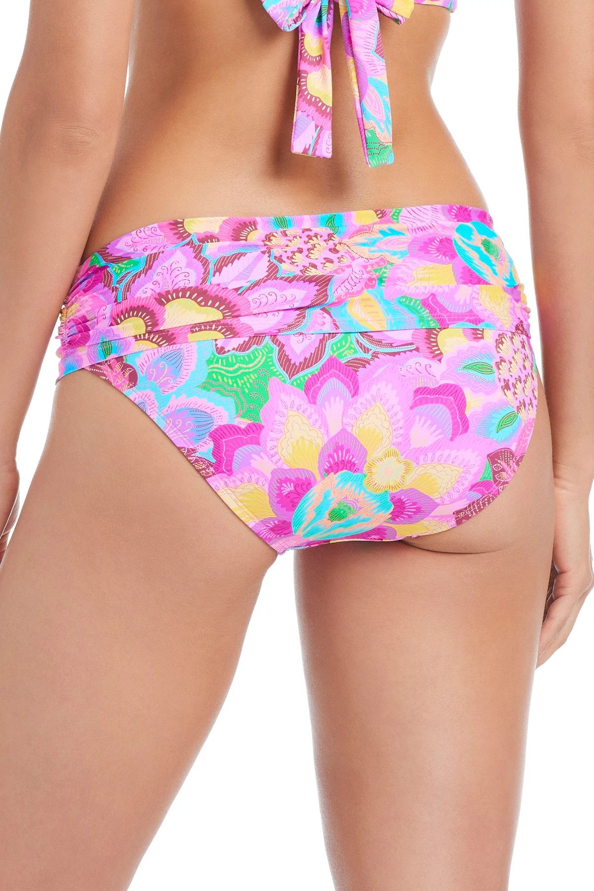 MULTI Sarong Twisted Banded Hipster Bikini Bottom image number 2