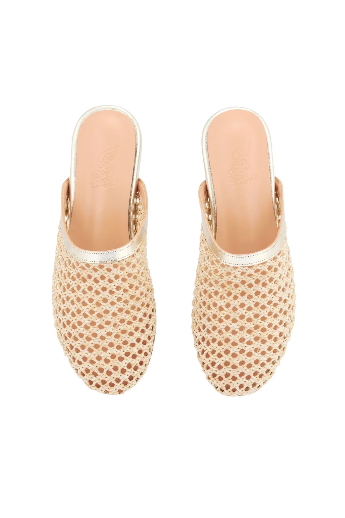 PLATINUM/NATURAL The Slipper Raffia Mule image number 1