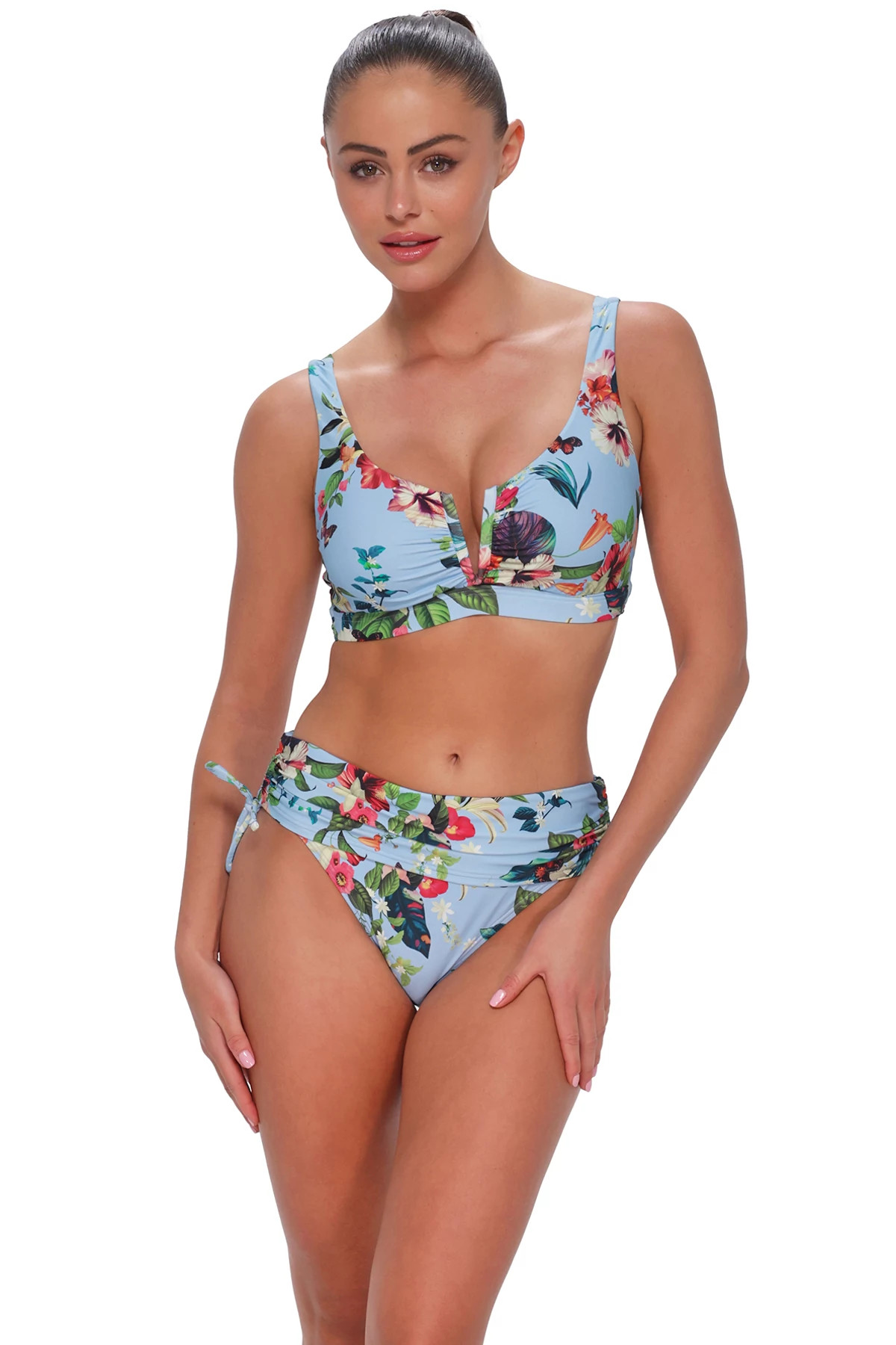 BUDDING ROMANCE Vienna V-Wire Bikini Top (D+ Cup) image number 1