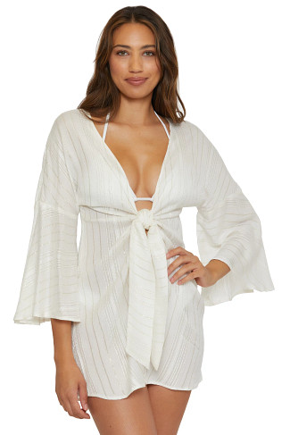 WHITE Radiance Tie Front Tunic