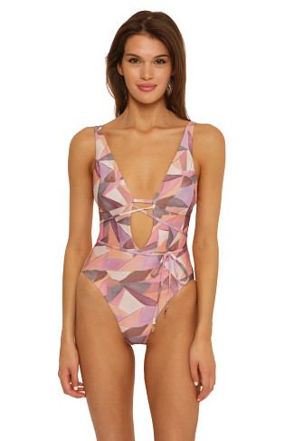 MULTI High Leg Wrap Maillot One Piece Swimsuit