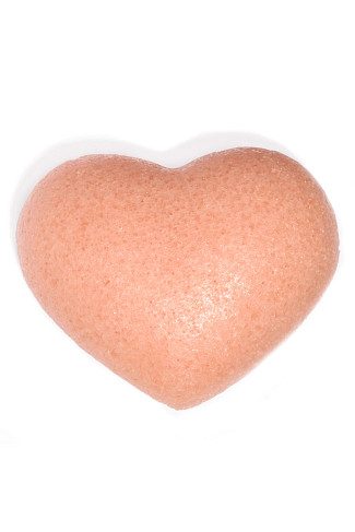 PINK The Cleansing Sponge Rose Clay Heart