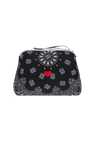 ALL BLACK Large Bandana Pouch