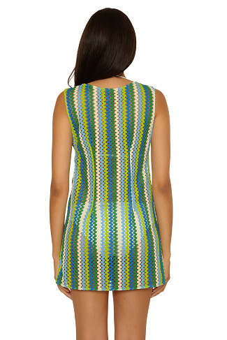 GREEN APPLE Island Waves Crochet Tunic Cover Up