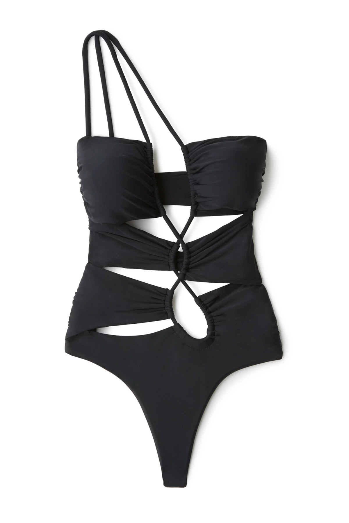 BLACK Waverly Asymmetrical One Piece Swimsuit image number 3
