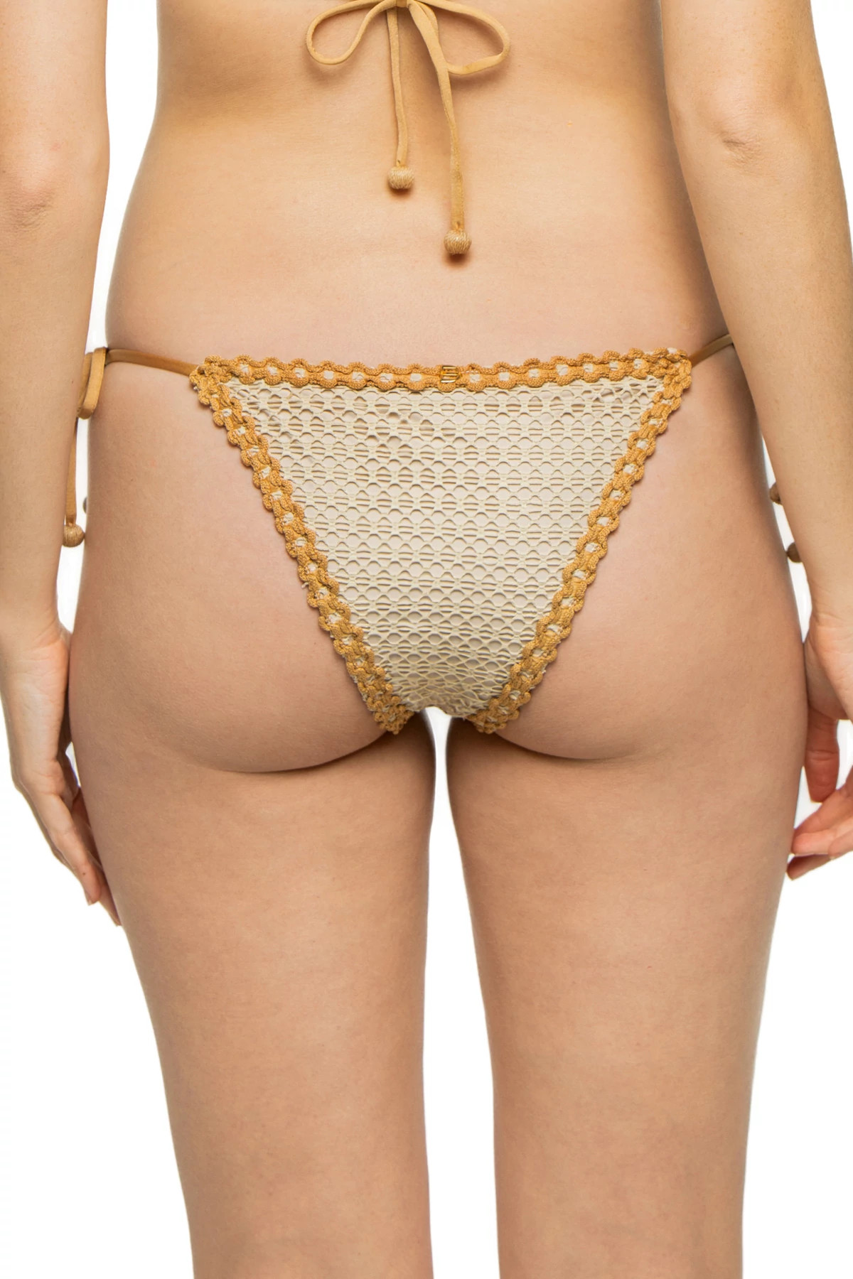 NATURAL Textured Brazilian Bikini Bottom image number 2