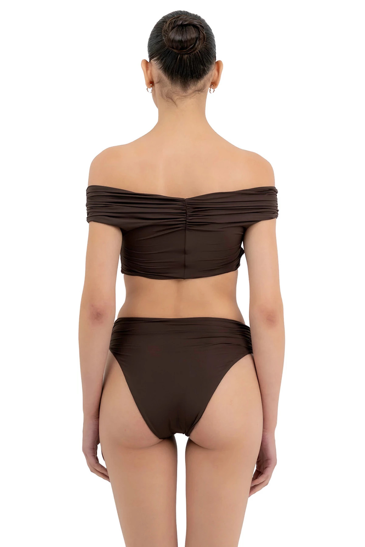 HABANO Rosy Rosette Off-Shoulder Bikini Set image number 2