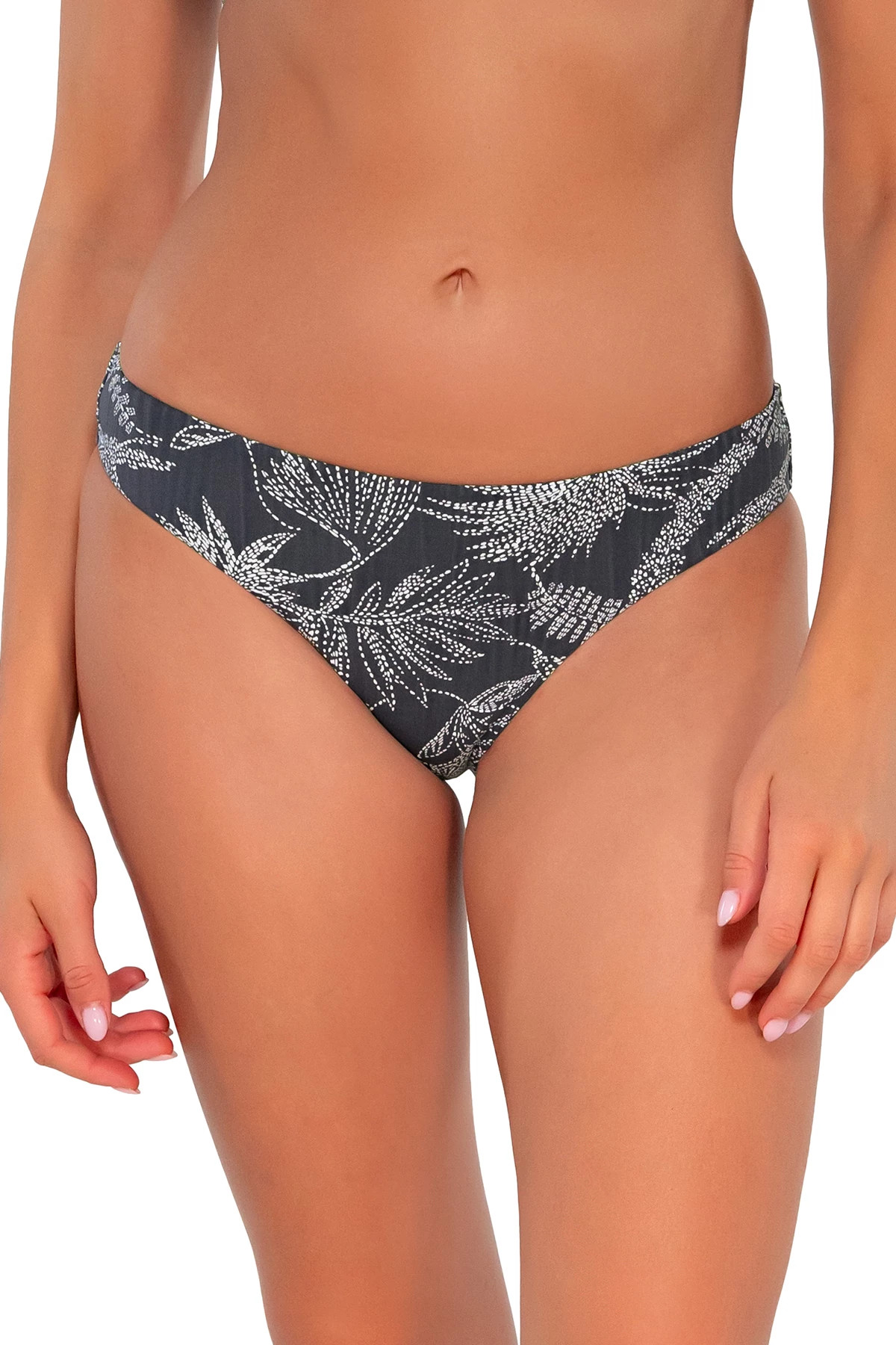 FANFARE SEAGRASS TEXTURE Collins Hipster Bikini Bottom image number 1