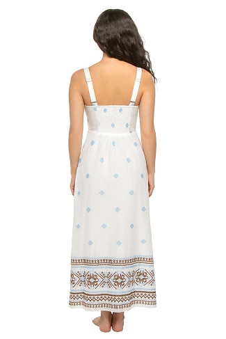 EMBROIDERED COTTON FS011 Aria Midi Dress