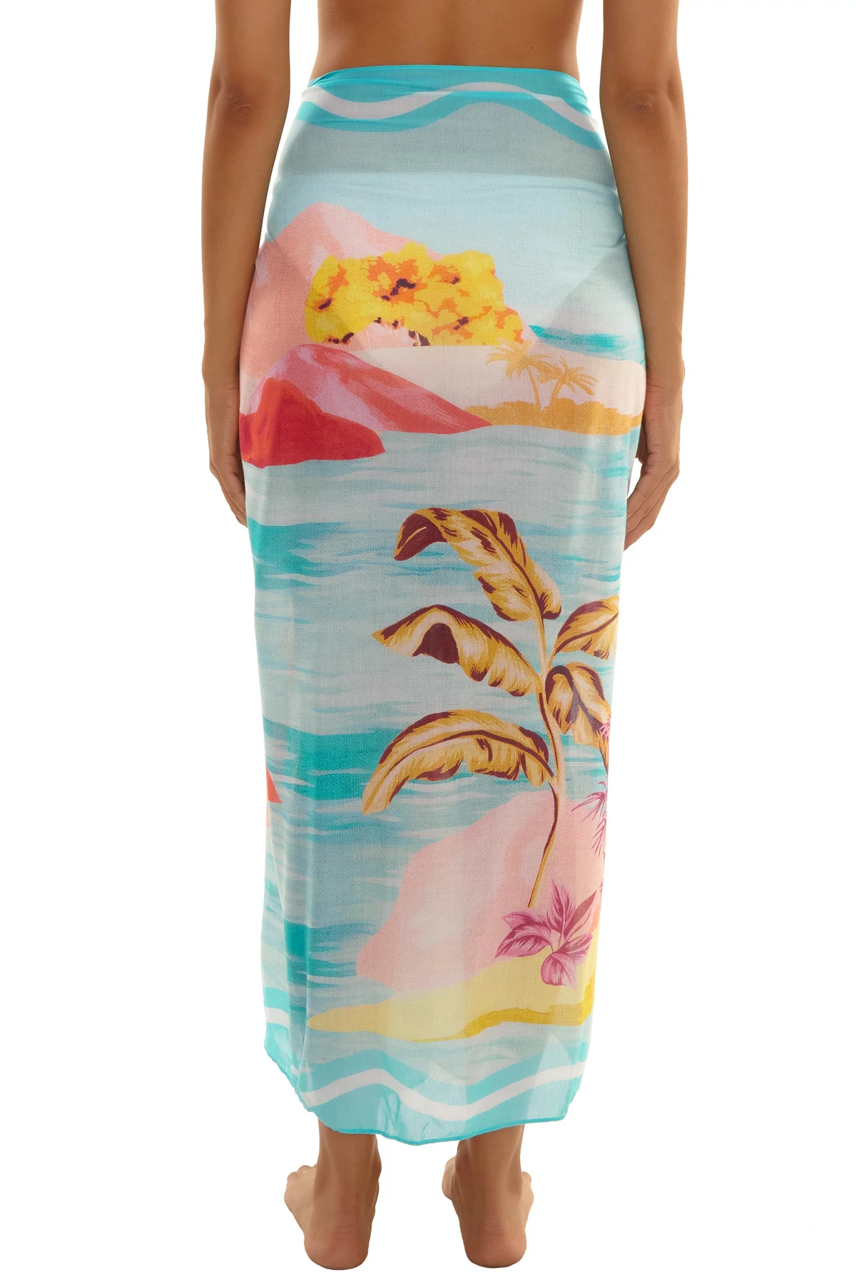 MULTI Cyclades Tropical Print Pareo image number 4