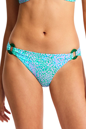 VIVID GREEN Sea Skin Tab Side Hipster Bikini Bottom