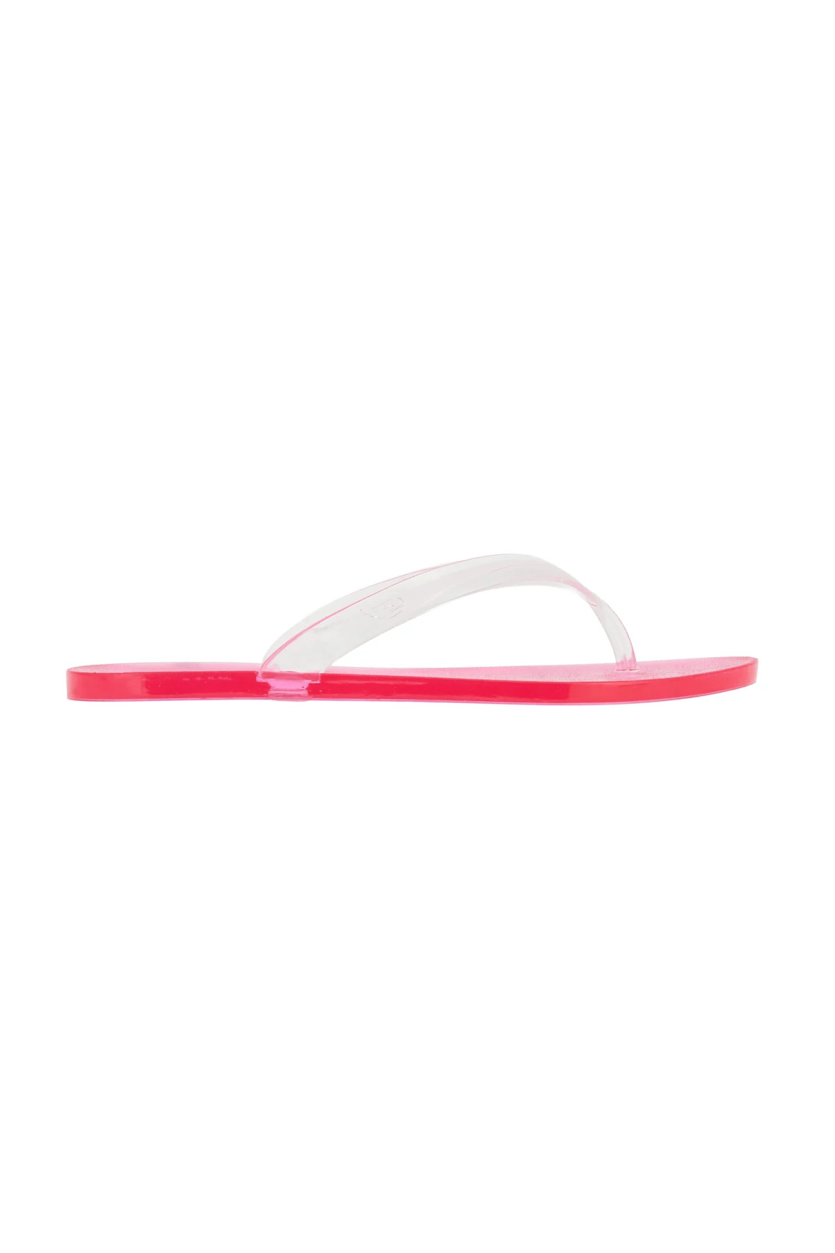 CLEAR/PINK Jelly Flip Flops image number 4