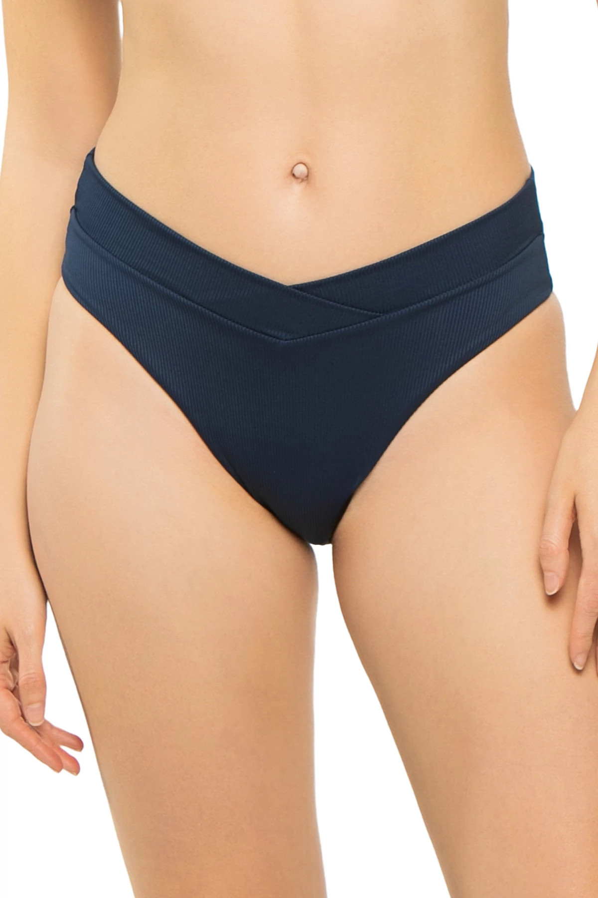 NAVY Lido Banded High Waist Bikini Bottom image number 1