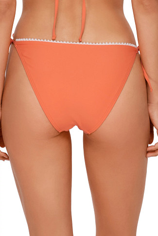 PERSIMMON Pom Pom Hipster Tie Side Bikini Bottom