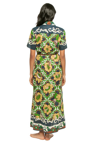 MULTI Llana Linen Maxi Dress