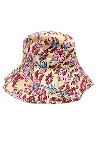 FUCHSIA Printed Floral Bucket Hat