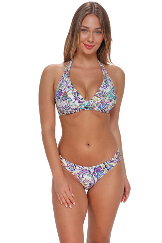 TIDE POOL TWIST Muse Underwire Halter Bikini Top (D+ Cup)
