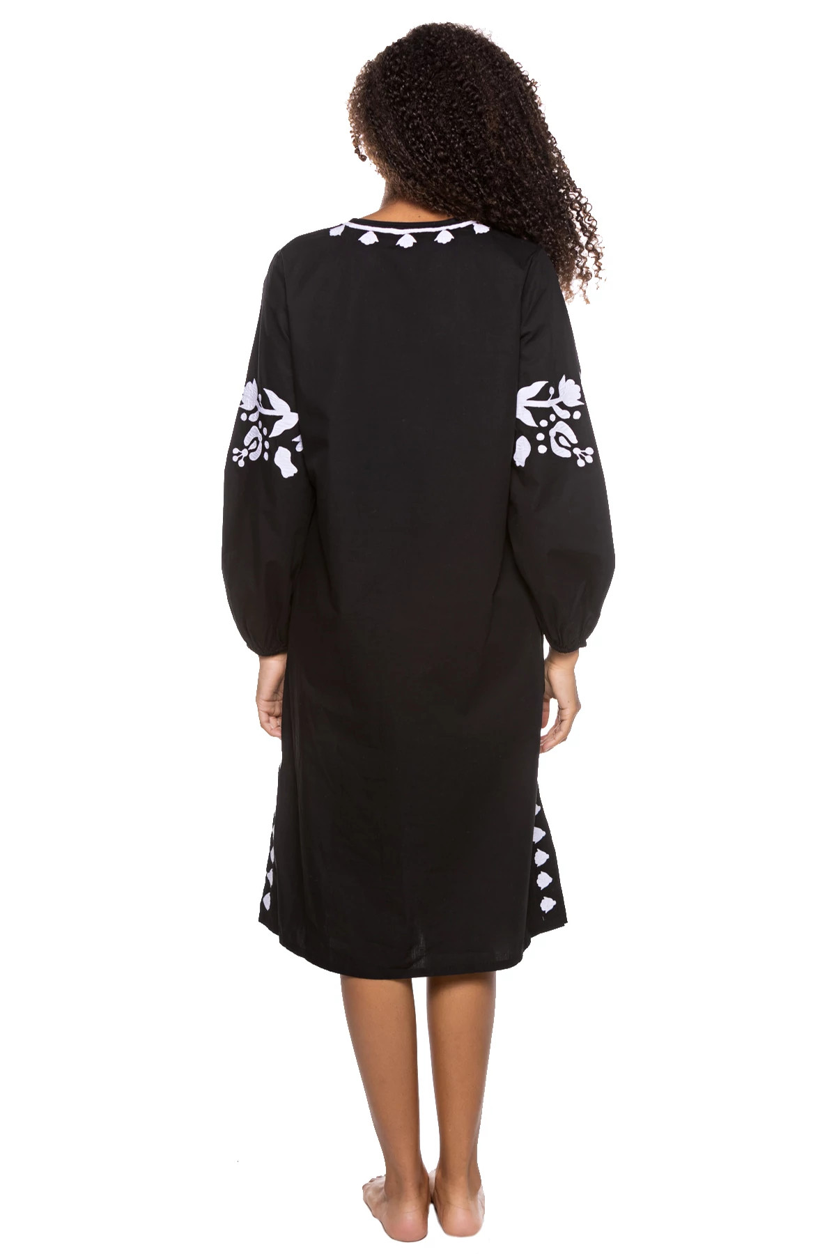 BLACK/WHITE Kris Midi Dress image number 2