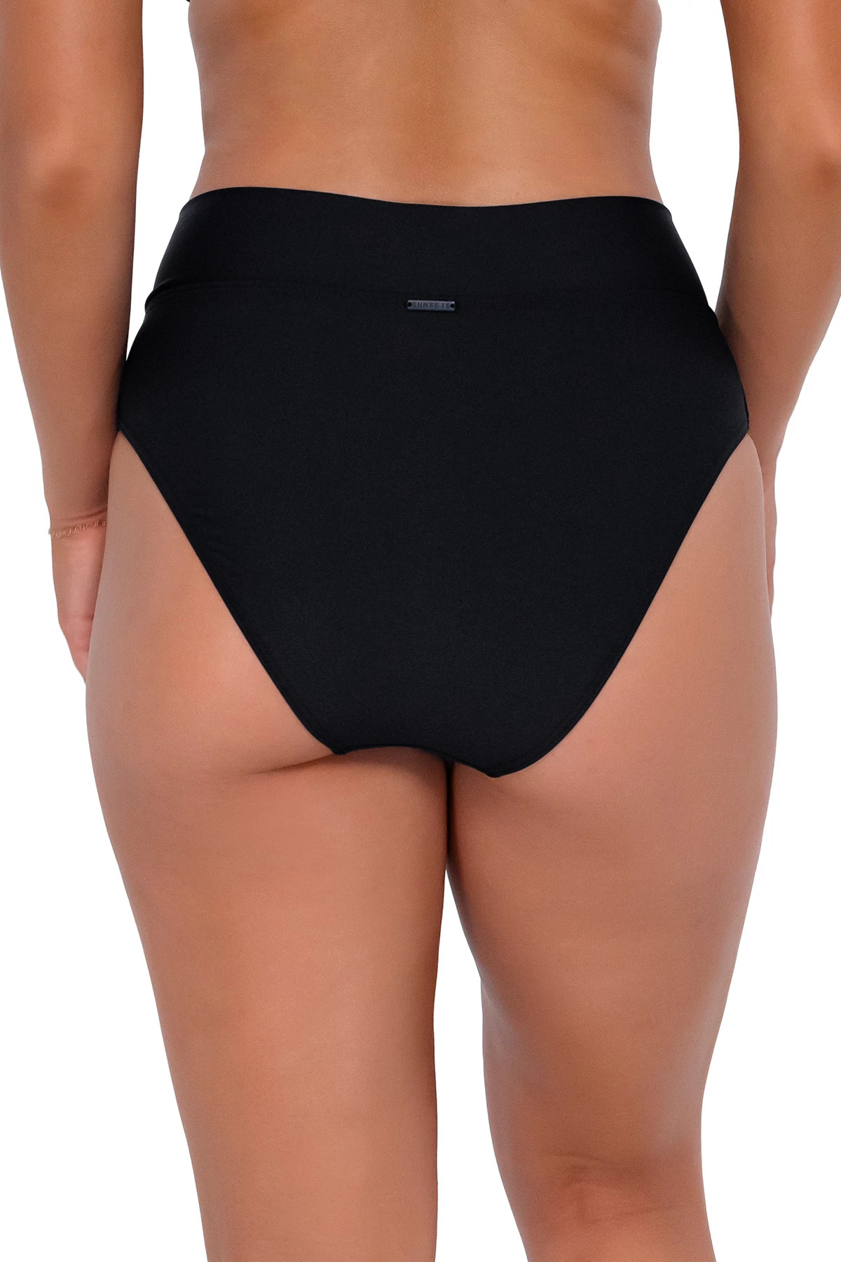 BLACK Summer Lovin' V-Front Banded High Waist Bikini Bottom image number 2
