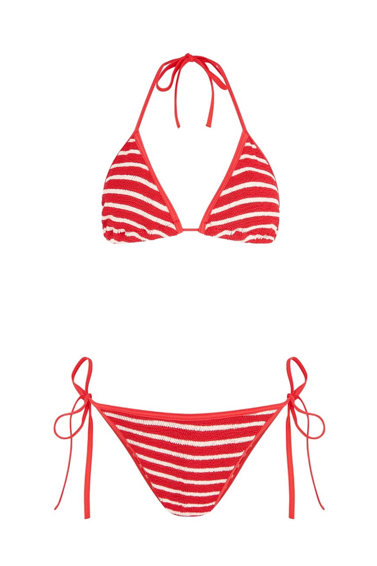 RED/WHITE Gina Two Piece Bikini Set image number 4