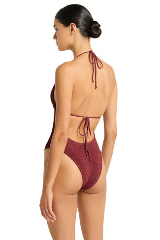 CARMINE Fowler Beaded One Piece Swimsuit