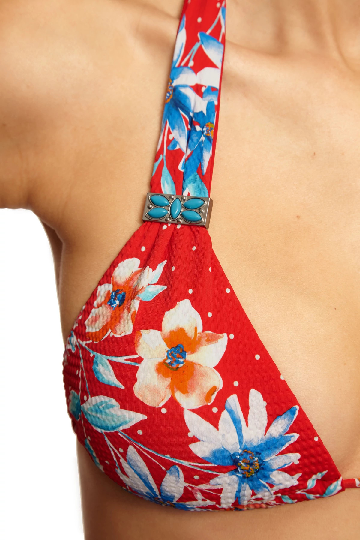 MULTI Cheryl Floral Triangle Bikini Top image number 3