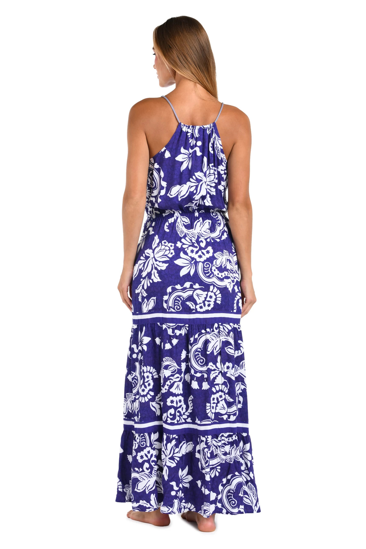 ULTRAMARINE Floral Trip Maxi Dress image number 2